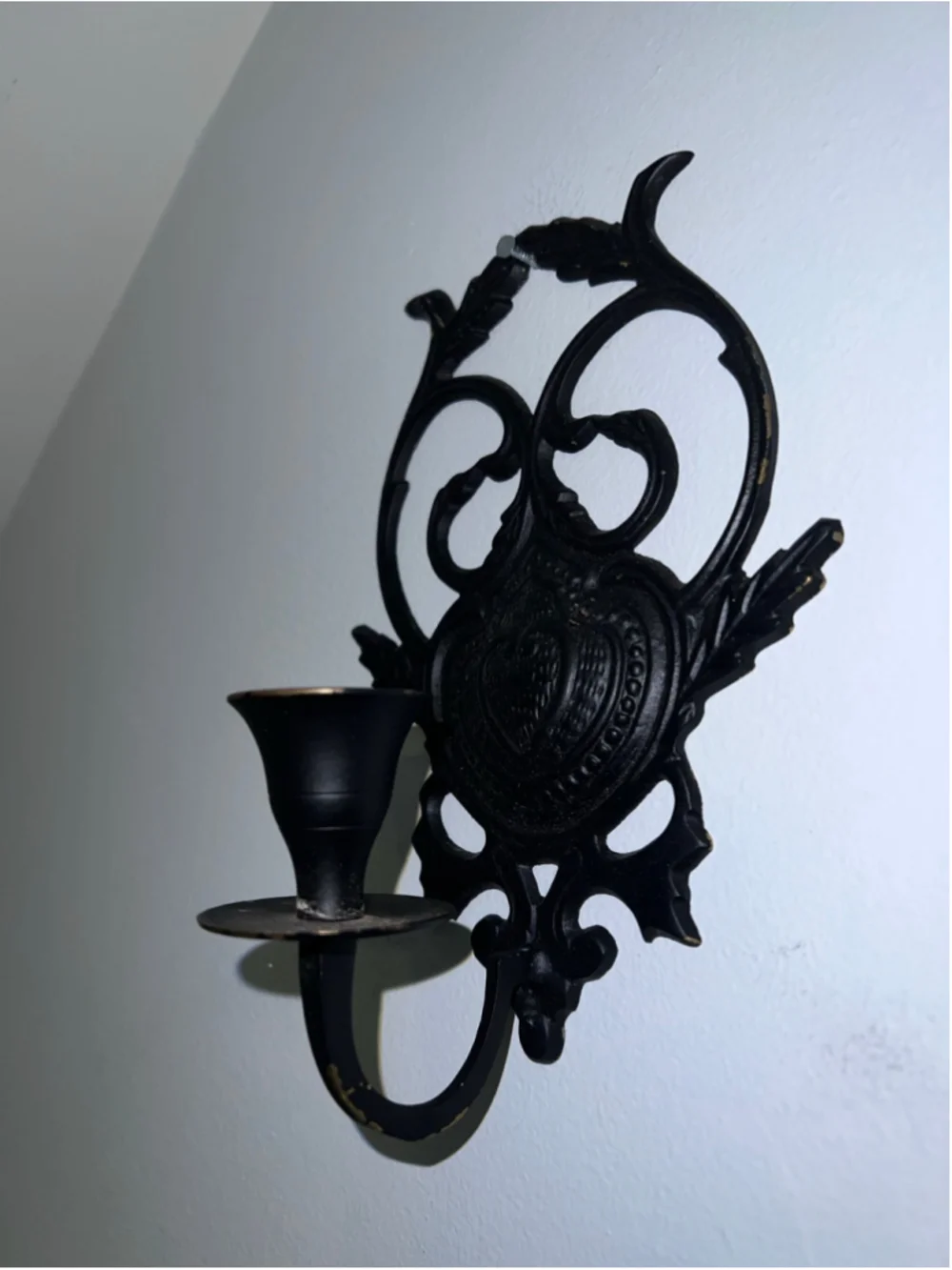 Victorian Gothic Heart Wall Sconce Candle Holder